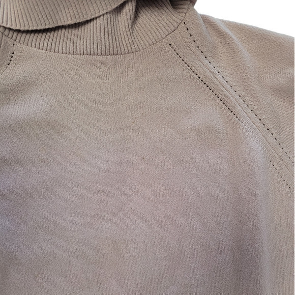 Vintage Designers Originals Pink Mauve Knit Long Sleeve Zip Back Turtle Neck Top - Picture 8 of 15
